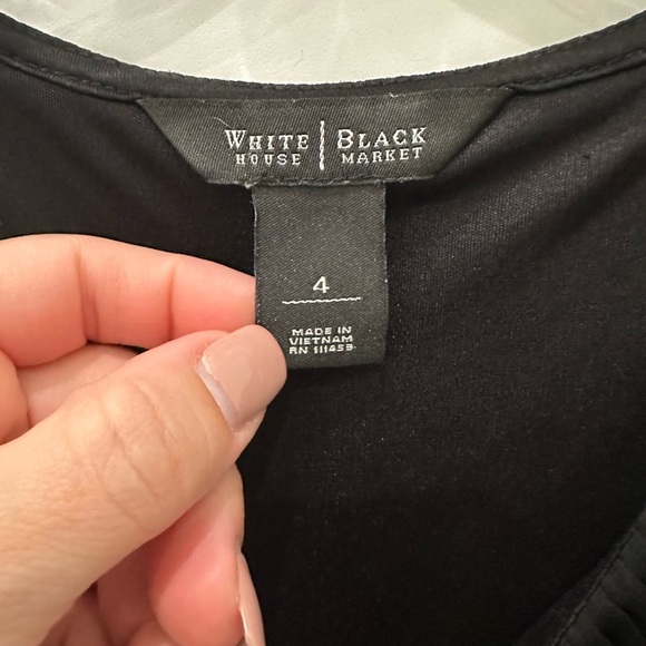 White House Black Market Ruffle Sleeveless Dress Size 4 - Picture 3 of 5